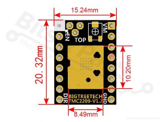 Stappenmotor driver stepstick TMC2209 v1.3 voor 3D printers UART